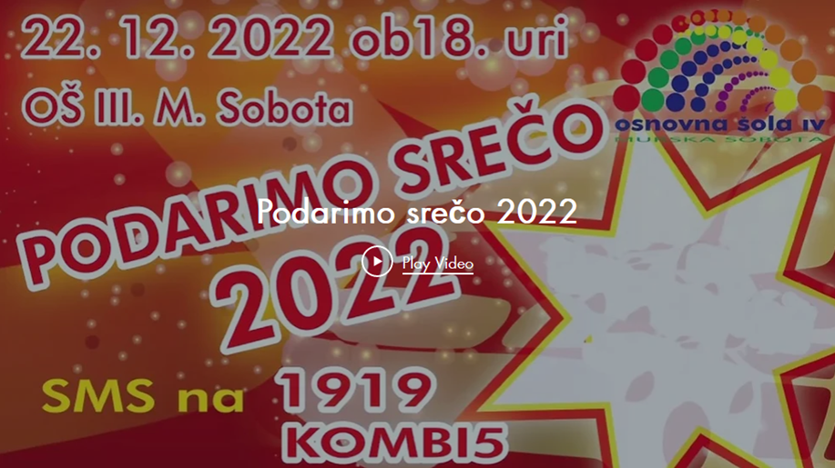 Posnetek prireditve Podarimo srečo 2022